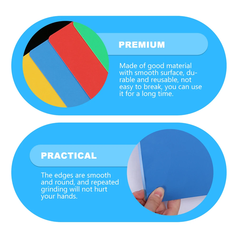 

10pcs Smooth Plastic Writing Pads Reusable Office Conference School Stationery Boards Thick Firm Surface For Business