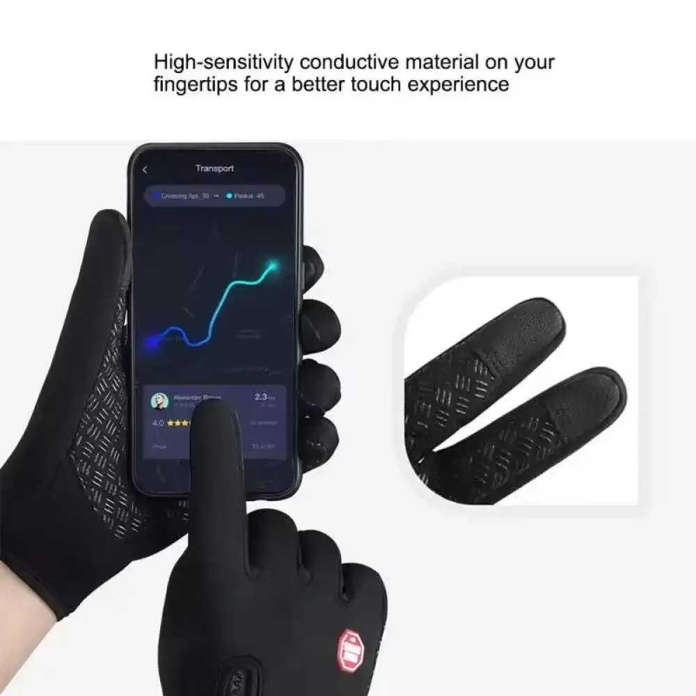 قفازات التزلج انتزاع قفازات شاشة اللمس المخملية الخريف والشتاء الدافئة بالإضافة إلى نموذج ركوب الخيل في الهواء الطلق المقاوم للماء