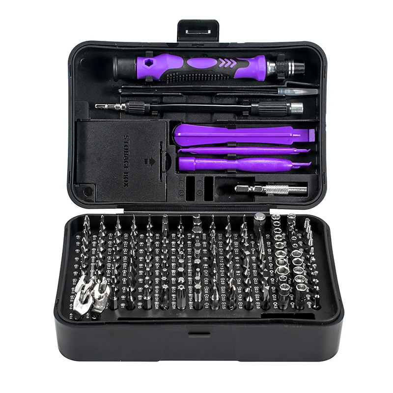 Conjunto de Chave de Fenda Múltipla com 154 Bits de Precisão Mini Ferramentas Manuais para Casa Computador Caixa de Ferramentas de Reparo de Telefone Chave de Fenda 170 em