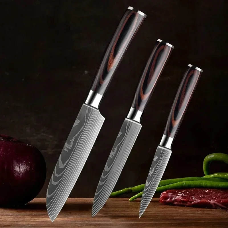 Kitchen Knives High Stainless Steel Chef Knife Slicing Butcher Boning Knife Cleaver Meat Vegetables Fruit Fish Filleting Knife