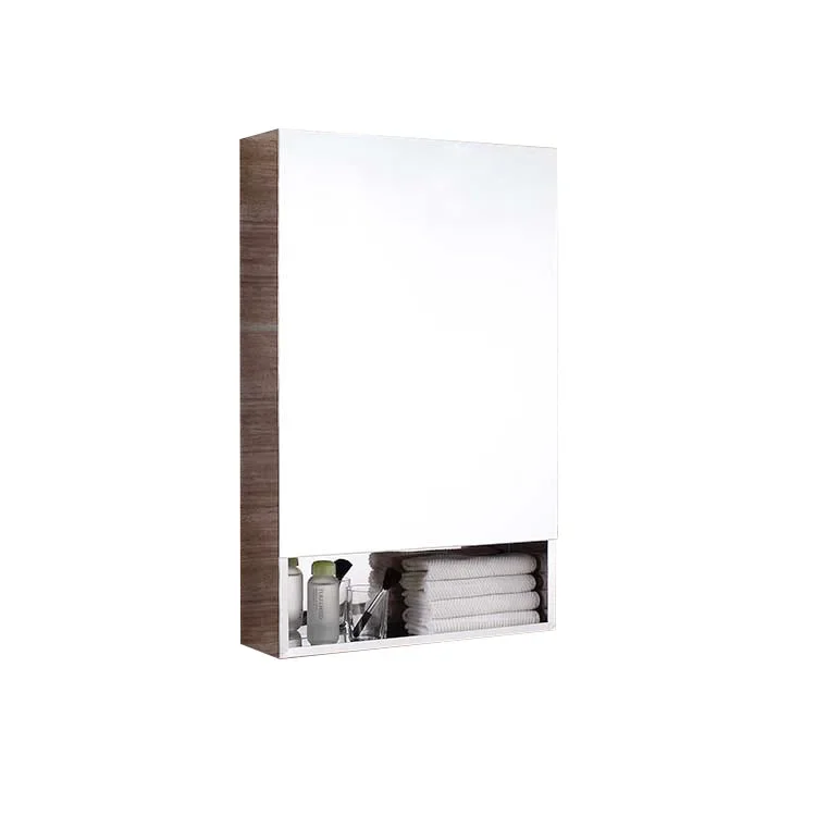 Armadietto a specchio da parete in acciaio inossidabile, armadietto a specchio da bagno ispessito semplice e moderno