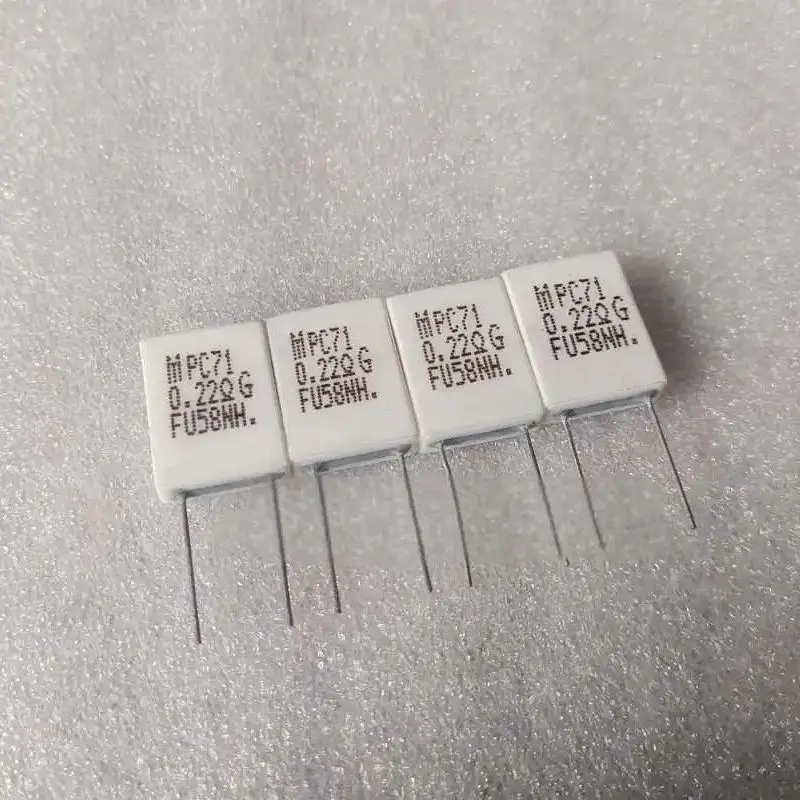 10PCS/LOT    MPC71 5W 0.22R 2% imported non inductive ceramic cement resistor MPC05GR220