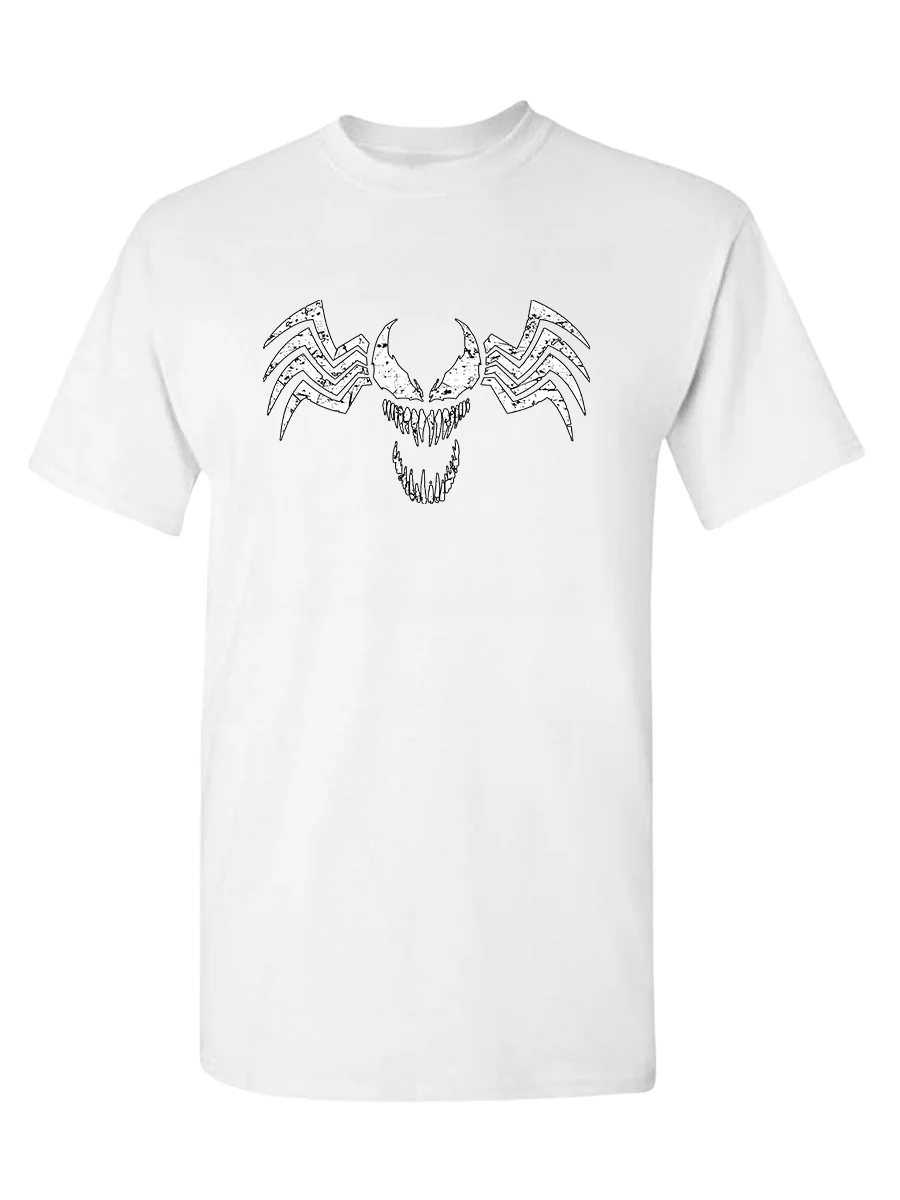 

Мужская спортивная футболка с коротким рукавом и круглым воротником для отдыха, походная футболка, прочная быстросохнущая ткань, страшный паук с графическим принтом
