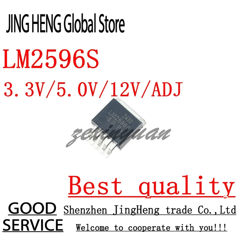 10Pcs LM2596S-3.3 LM2596S-5.0 LM2596S-12 LM2596S-ADJ LM2596S TO-263 Voltage regulator chip