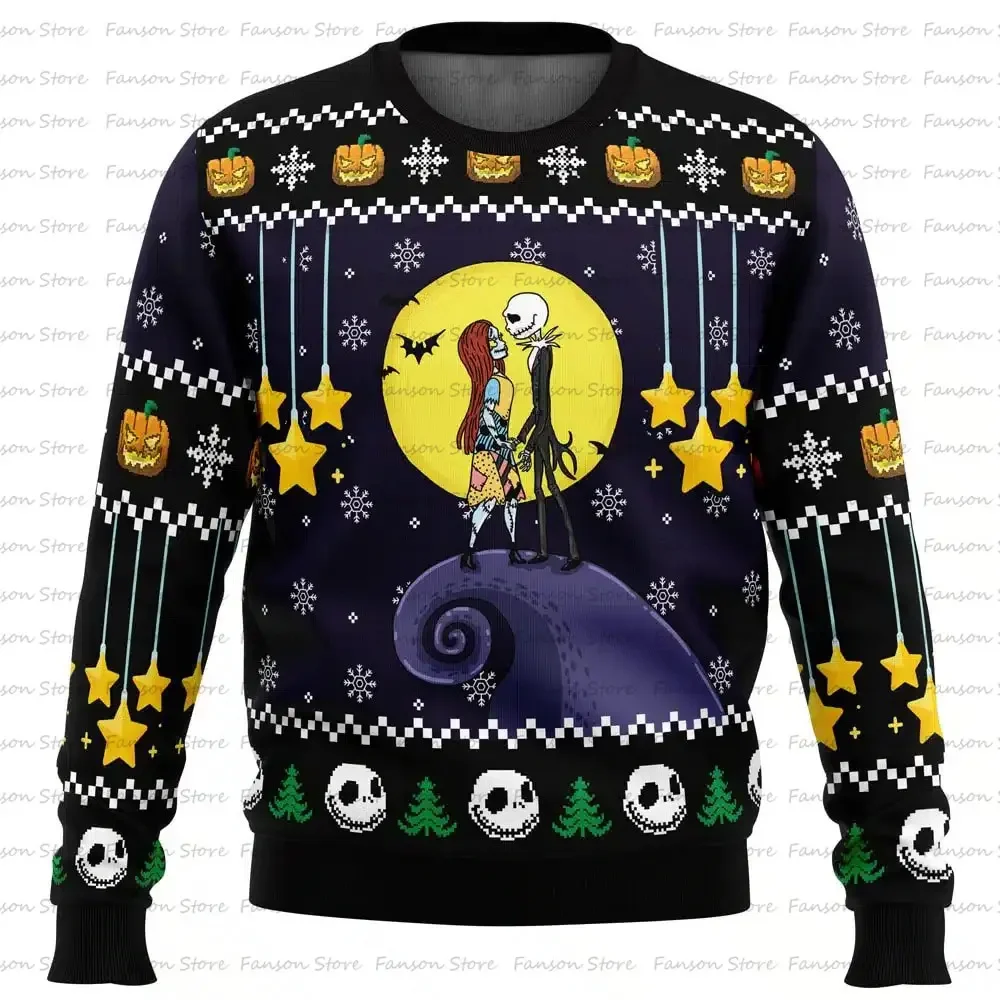 

Romantic Nightmare The Nightmare Before Jack Christmas Ugly Christmas Sweater Women Men Pullover Tops Couple Hoodie Sweatshirt