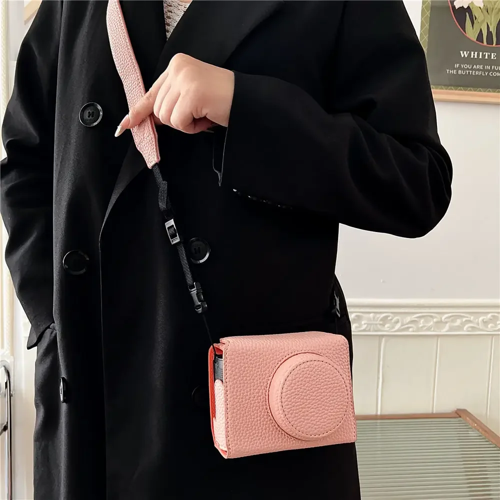 

PU Leather Camera Case Bag for Canon PowerShot V1 Full Body Battery Opening Cover With Strap Luxury Hand Made V1