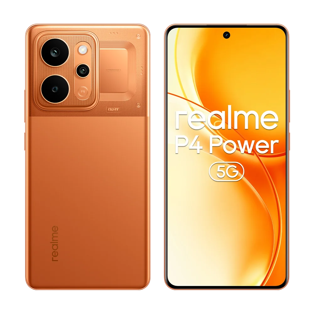 Smartphone realme P4 Power 5G, batterie 10001 mAh, charge 80 W, écran incurvé 6,8 pouces 144 Hz, chipset Dimensity 7400 Ultra, appareil photo Sony 50 MP. Chargeur non inclus.