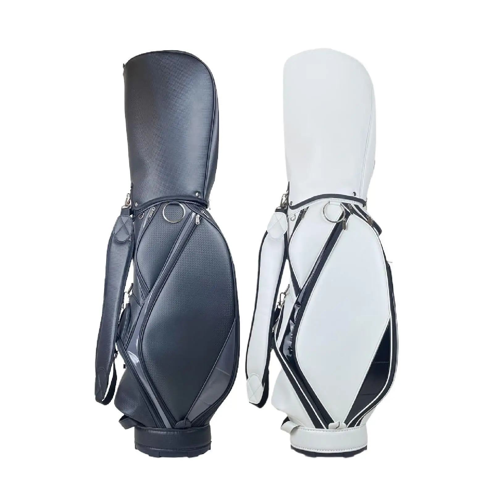 

Golf Bag PU Leather Practical Travel Wear Resistant Golfer Gift Lightweight Golf Equipment Club Divider Organizer Golf Cart Bag