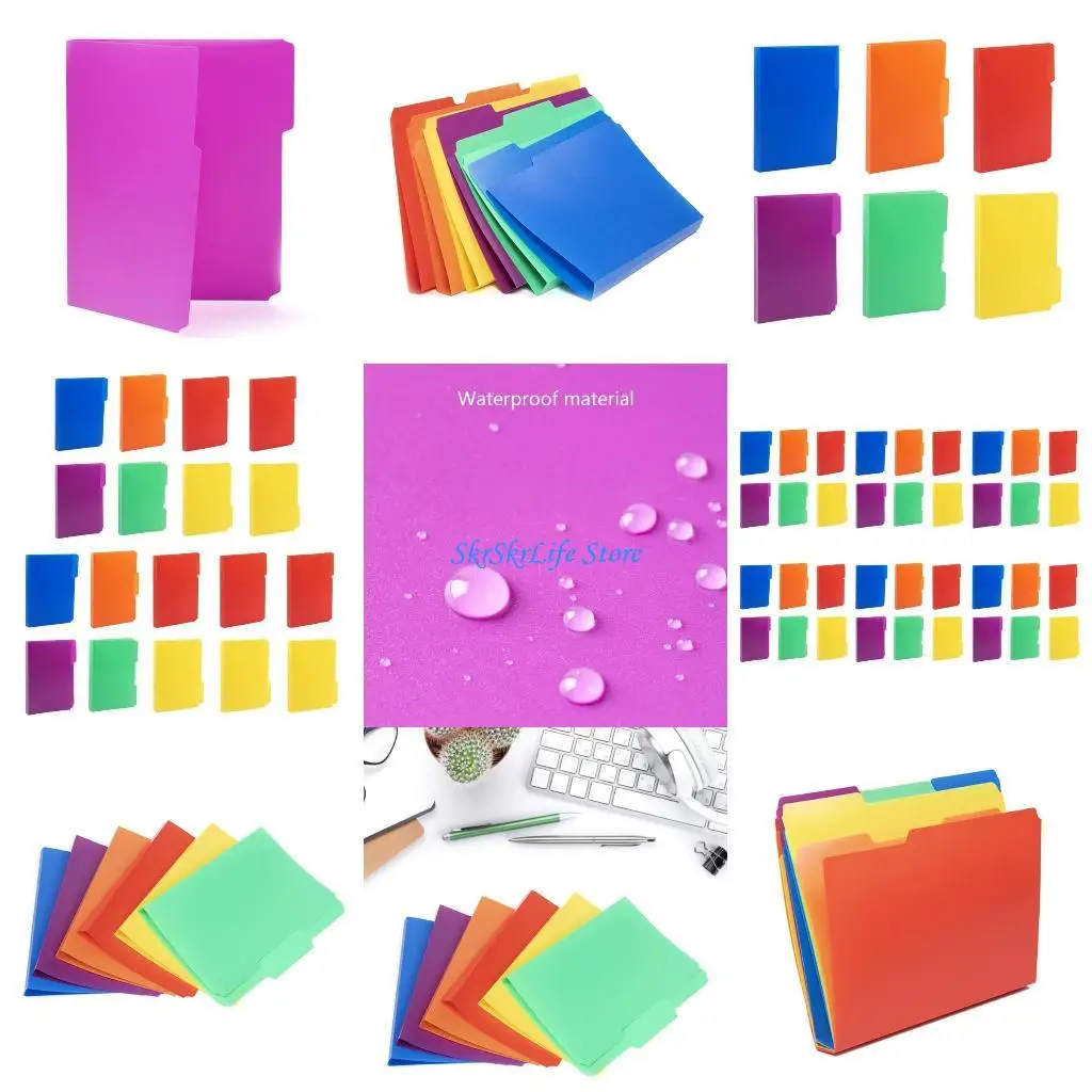 

E65E Пластиковые папки формата в упаковке 6/18/36 с пылезащитным дизайном и индексными этикетками