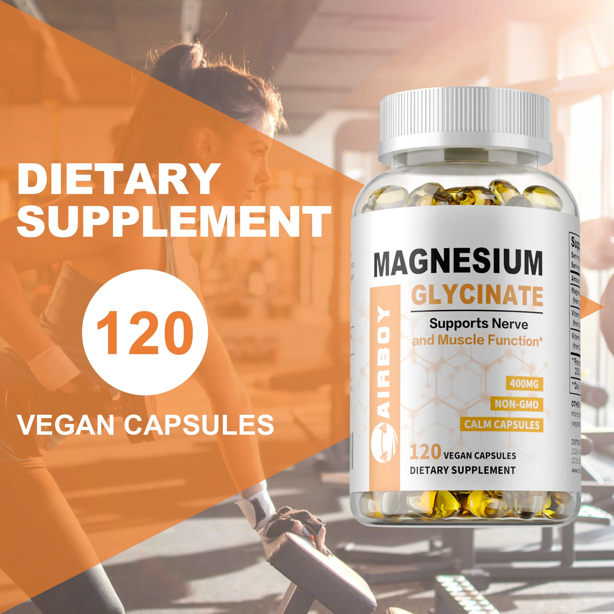 

Magnesium Glycinate - Reduces Stress and Anxiety, Promotes Nerve, Muscle and Bone Health, Supports The Digestive System Health