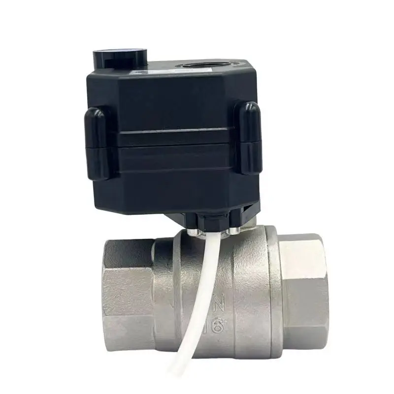 dn50 2 inch 2 Way 12v Stainless Steel Water Flow Control on/off type Electric Motorized Actuator Ball Valve