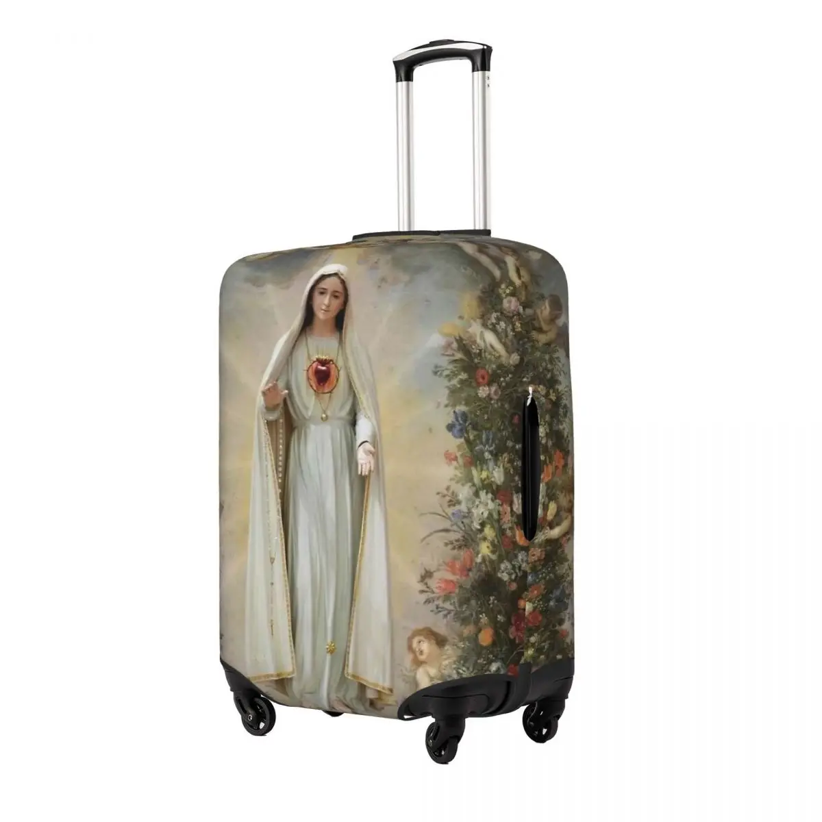 Virgin Mary Immaculate Heart Of Mary Print Luggage Protective Dust Covers Elastic Waterproof Suitcase Cover Travel Accessories