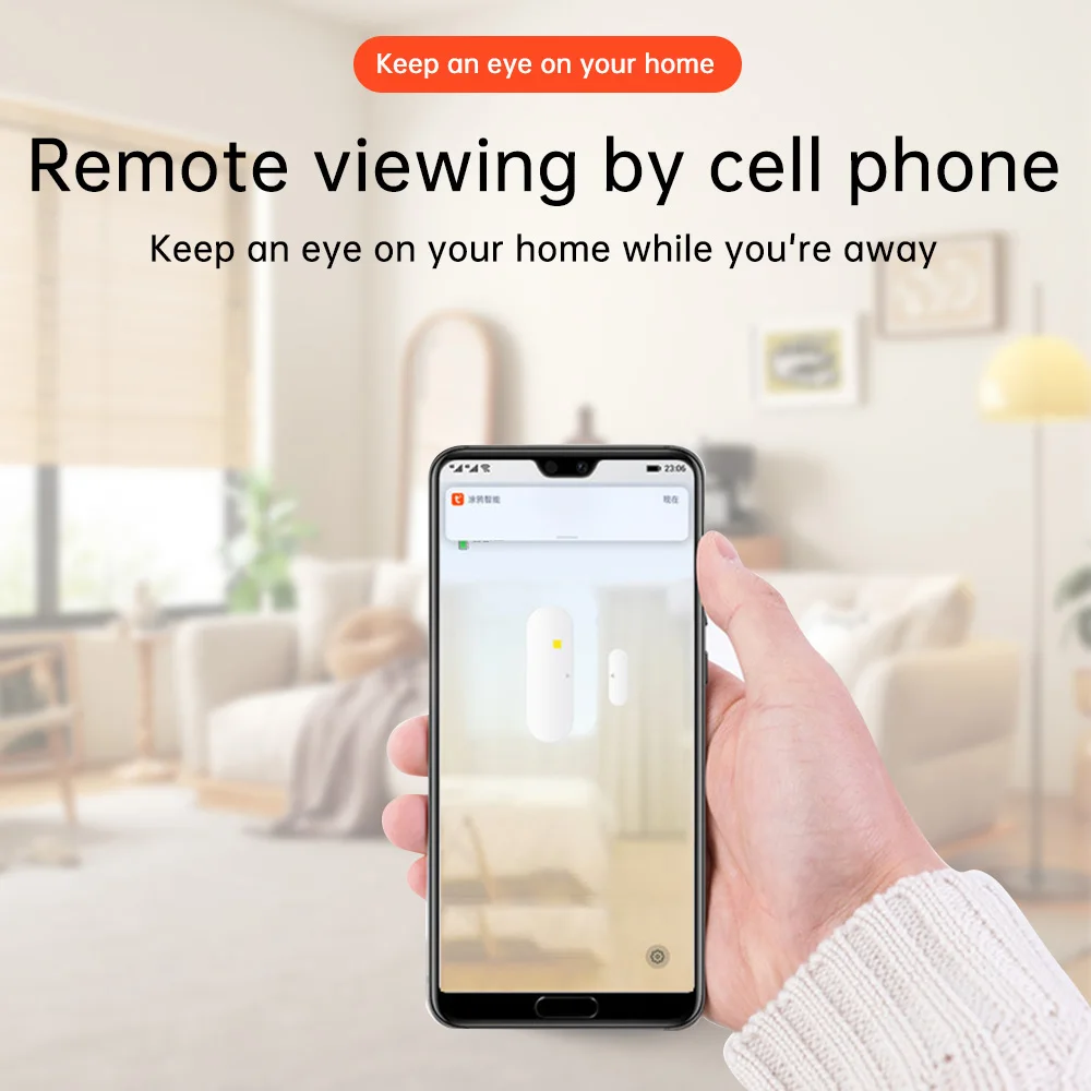 جهاز استشعار باب Tuya WiFi ، مستشعر النوافذ ، جهاز إنذار أمان منزلي ذكي ، كاشف باب لاسلكي ، جهاز تحكم عن بعد بتطبيق الحياة الذكي