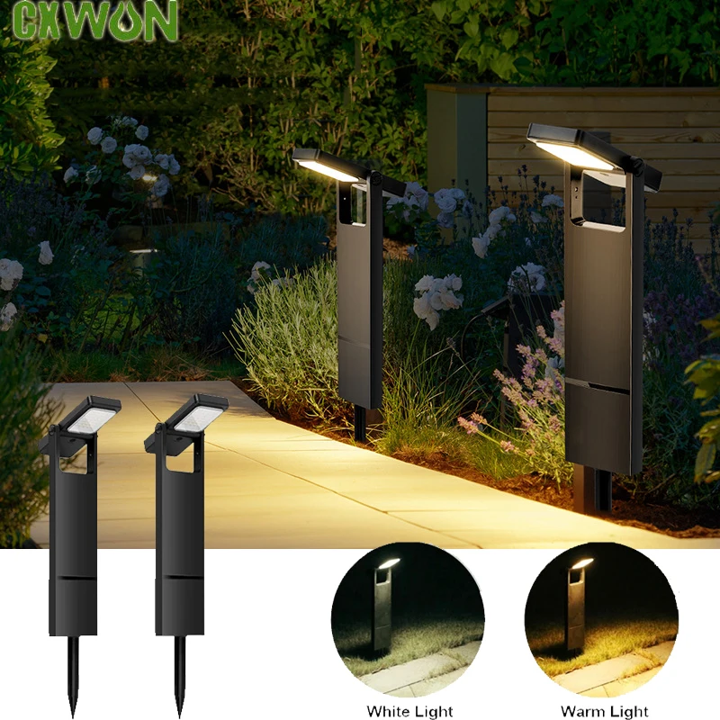 

Solar Powered LED Pathway Lights, Outdoor Waterproof Garden Lamp, Warm White Light, Landscape Lighting Decor for Lawn