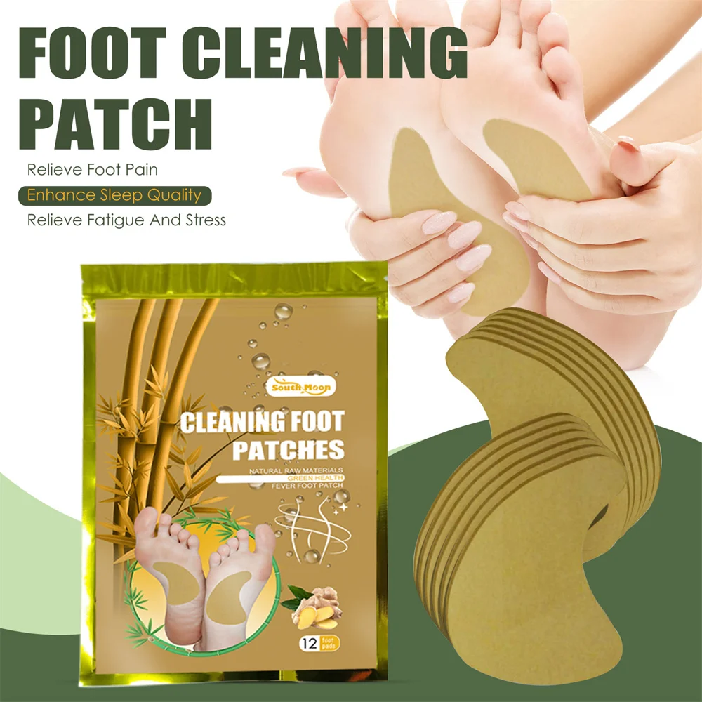 12pcs Ginger Fever Foot Patch Natural Heat Therapy Soothing Foot Patch Relieve Pain And Improve Blood Circulation Improve Sleep