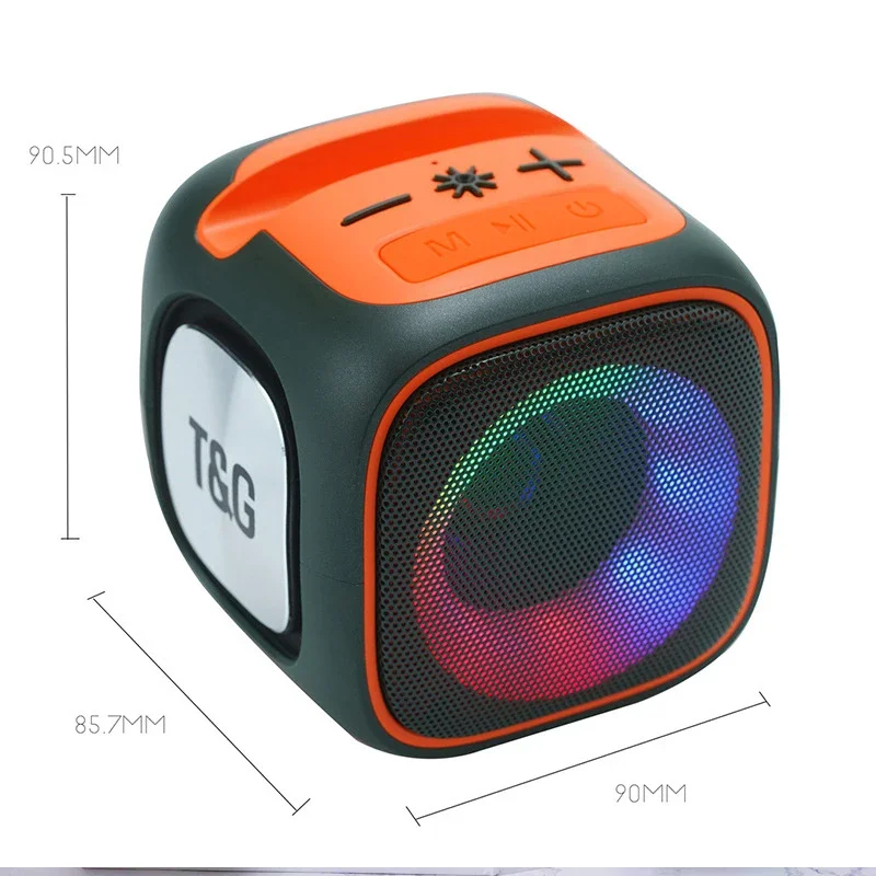 TG359 แบบพกพา caixa de som ลําโพงบลูทูธกลางแจ้ง Mini คอลัมน์วิทยุ FM TF เสียงซับวูฟเฟอร์ไร้สาย LED Soundbox พอร์ต Type-c