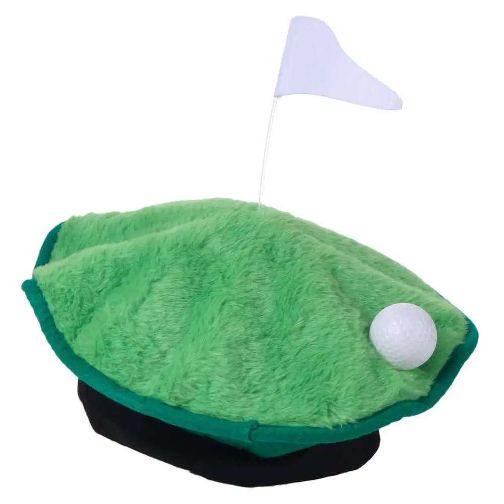 

Unisex Headwear 30cm Golf Themed Hat Green Unique Golf Beret Golfs Flag Playful Golf Ball Decorations Hat Outdoor Golf Party