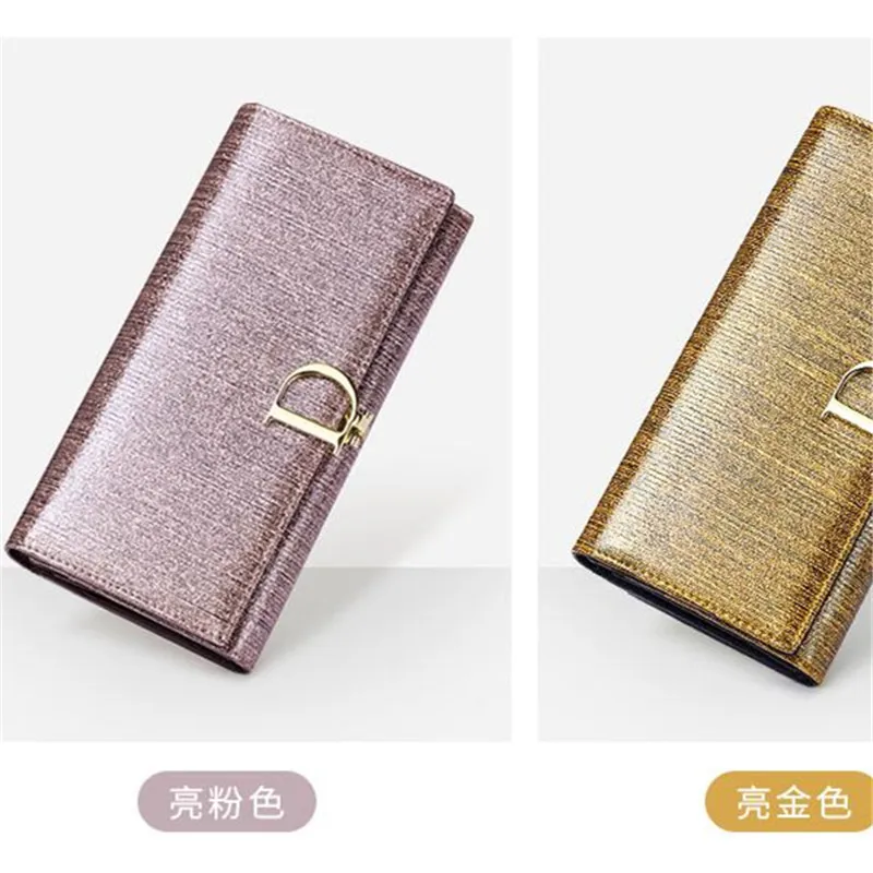 0.2Vintage Multi Card Slot Long Women's Simple Wallet Leather Versatile Double Fold Soft Leather Credit Card Zero WalletHandbags image 4
