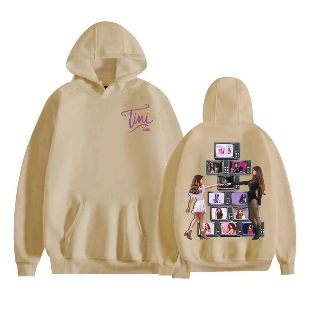 Singer TINI STOESSEL La Triple T Fukuru 2025 Tour Merch هوديس للرجال والنساء Harajuku الهيب هوب بلوزات طويلة الأكمام ملابس الشارع