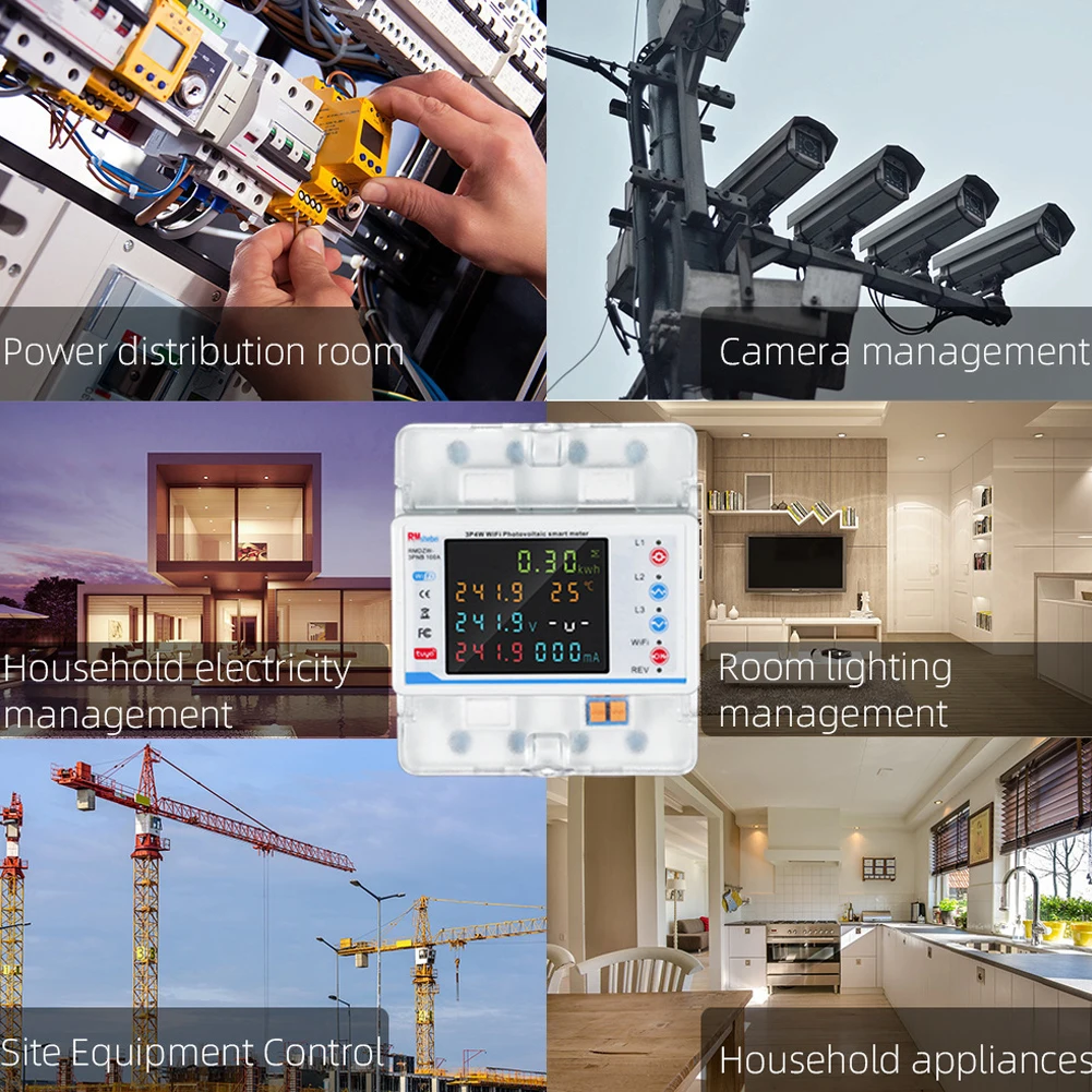 Tuya WiFi Smart Circuit Breaker Automatic Reclosure Protector 3P4W Power Three Phase Reclosure Switch With Leakage Protective