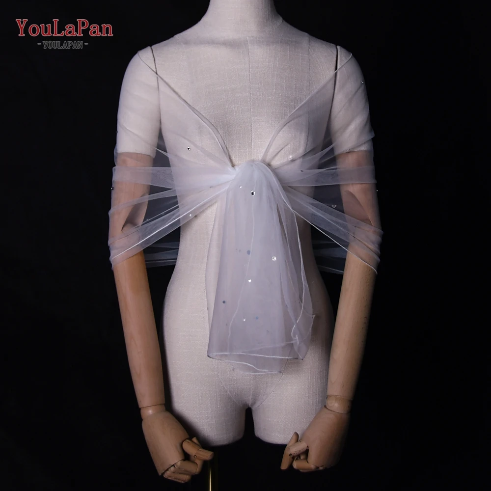 Youlapan VG91-A capa para fiesta vestido elegante Bolero con cubiertas de diamantes de imitación hombros boda personalizado DIY encogimiento de hombros para mujer