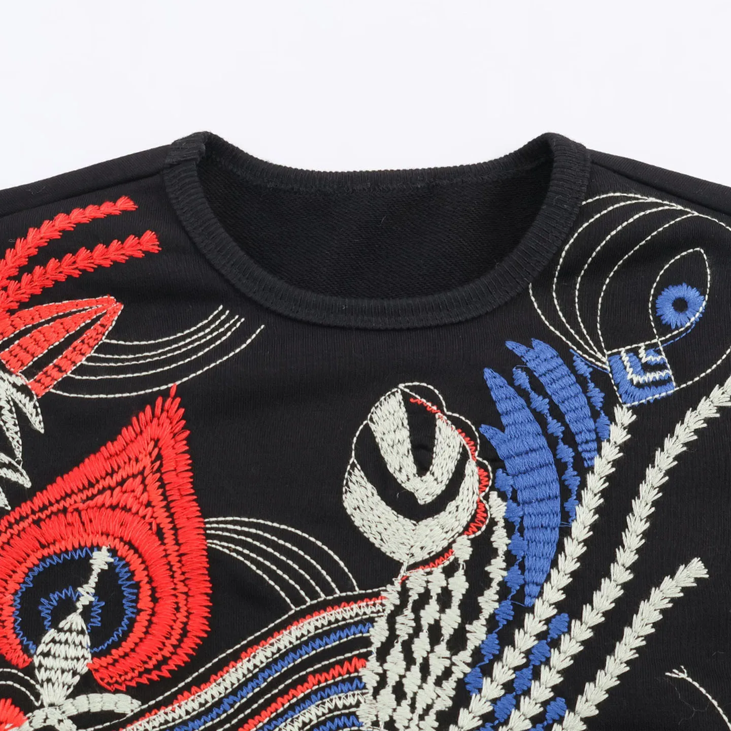 Felpa lunga da donna lavorata a maglia Sve con ricamo pesante Crew Ne Pullover maglione soffice loop Faion Sle autunno nuovo arrivo