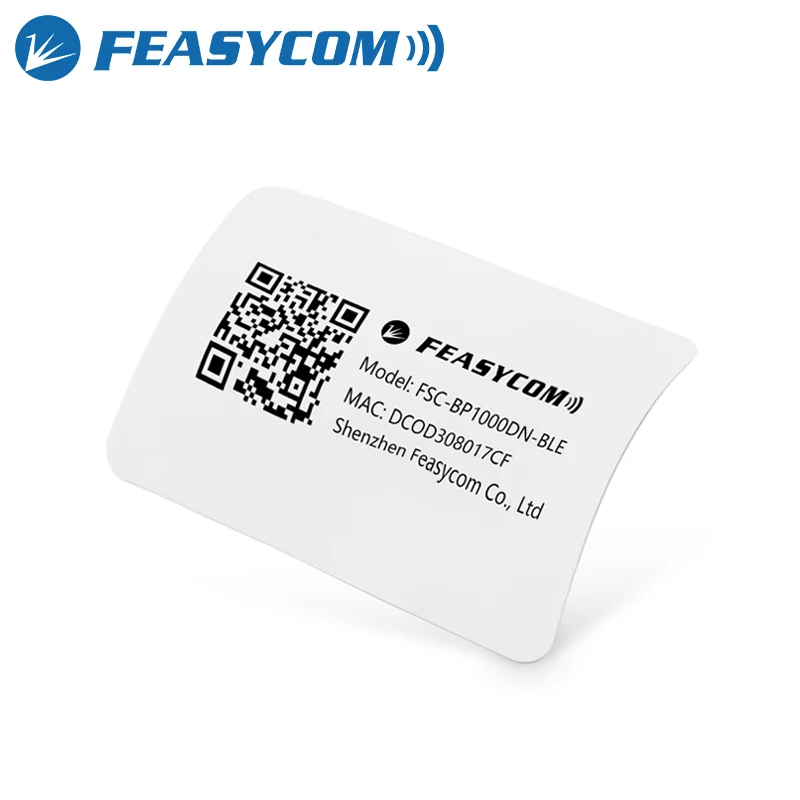 Feasycom FSC-BP1000DN Bluetooth 5.1 Baixa Energia Long Standby Leve Processo de Papel Flexível Cartão Beacon BLE com NFC