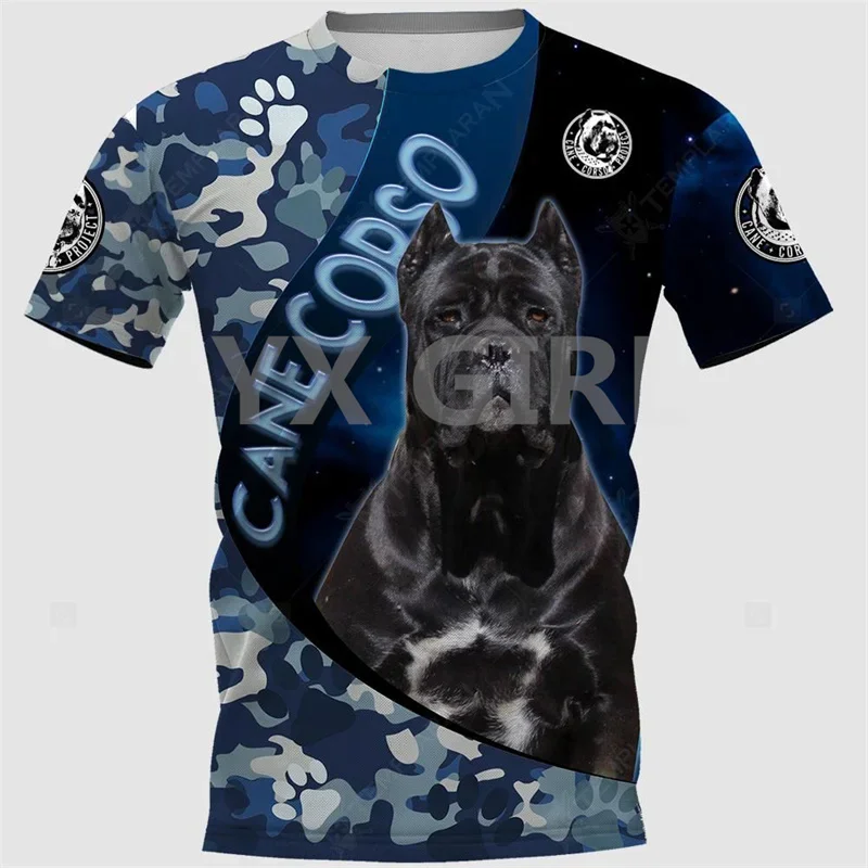 Rottweiler/Cane Corso/Malinois 3D All Over magliette stampate divertenti magliette per cani magliette magliette estive Unisex