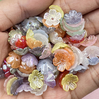 100Pcs 10.5mm Acrylic Small Daisy Flower Loose Beads Caps Fashion Jewelry Making DIY Hairpins Pendant