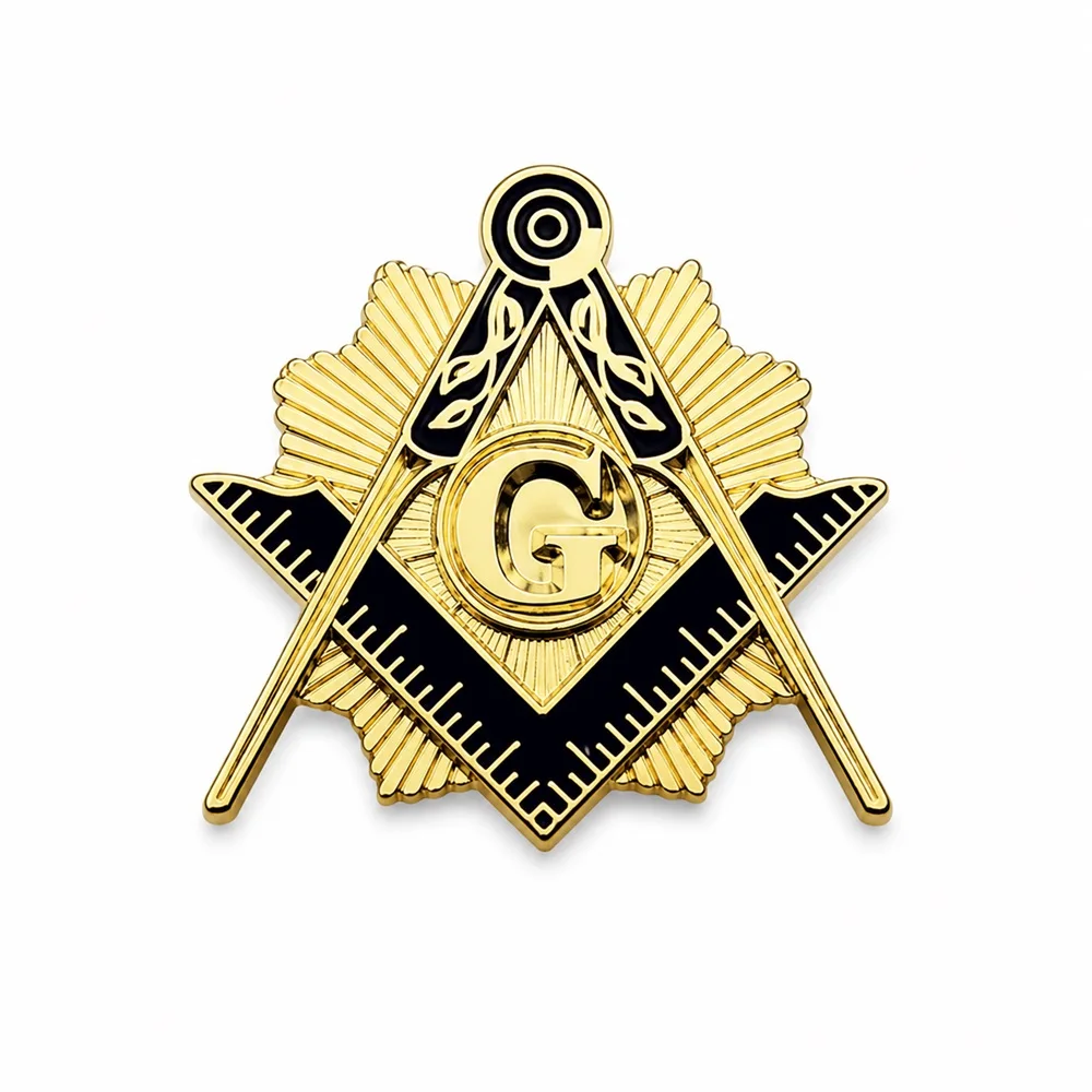Multi Masonic Lapel Pins Free and Accepted Mason Knight Templar Compass and Sqaure Brooch Gifts Badges With Butterfly Clutch