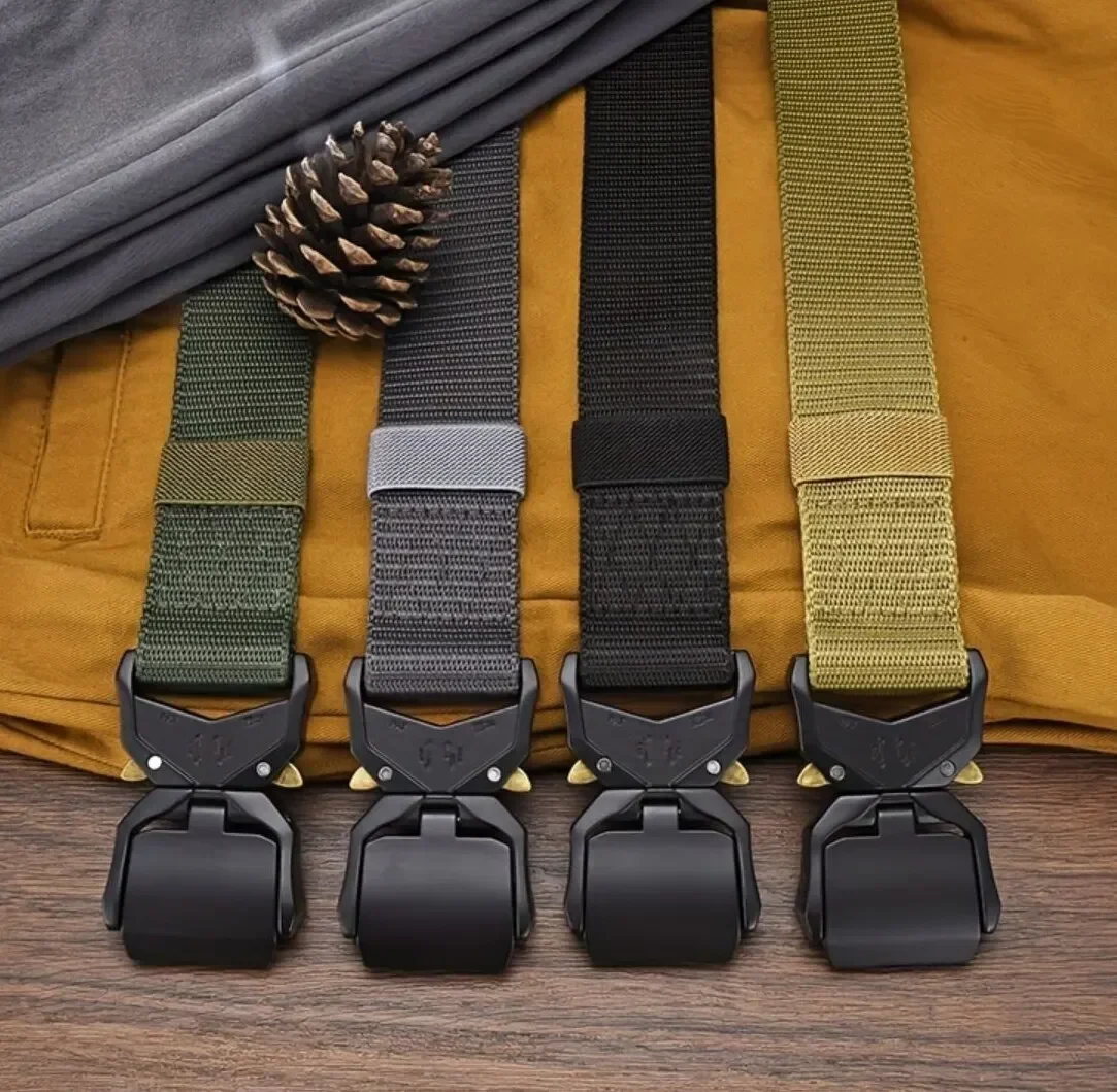 Big Plus Large LONG Size 150 170cm Men Belt Outdoor Tactical Multi-Function Buckle Nylon Alloy Buckle Belts Sports Canvas Belts