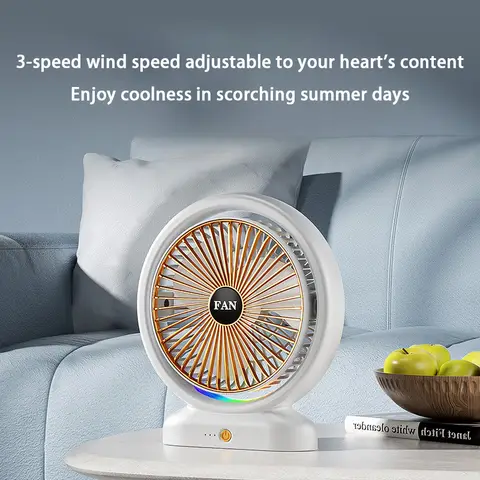 Xiaomi डेस्कटॉप लालटेन एयर सर्कुलेशन इलेक्ट्रिक फैन 2000mah वायरलेस पोर्टेबल एयर सर्कुलेटर फैन डेस्कटॉप एयर कूलिंग कूलर फैन 10 best sales कमरे का एयर कूलर - №9