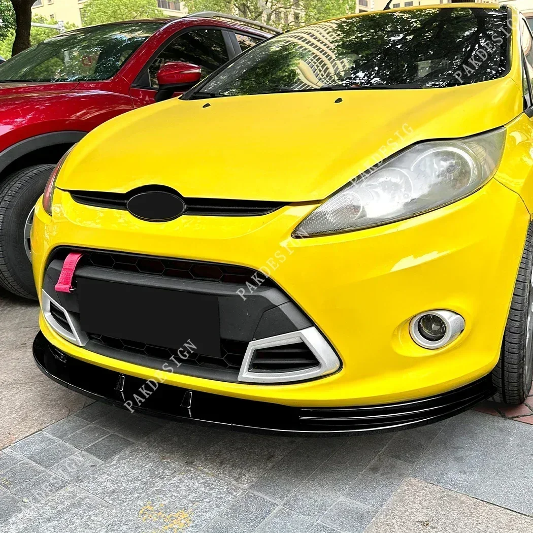 3PCS Front Bumper Lip Splitter Diffuser Fog Lamp Trim for Ford Fiesta MK7 Standard 2008 2009 2010 2011 2012 Body Kits Tuning