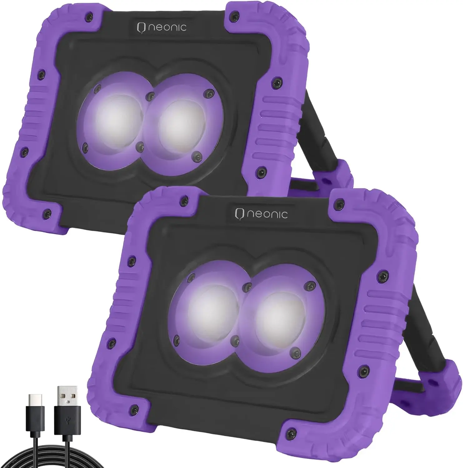 

Rechargeable UV LED Black Light, 2 Pack, Cordless for Night Fishing and Camping