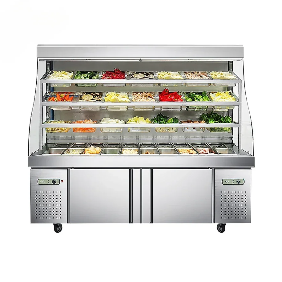 

Wholesale Malatang Vegetable Fresh-keeping Display Cabinet 1300L Refrigerated Fresh-keeping Display Cabinet