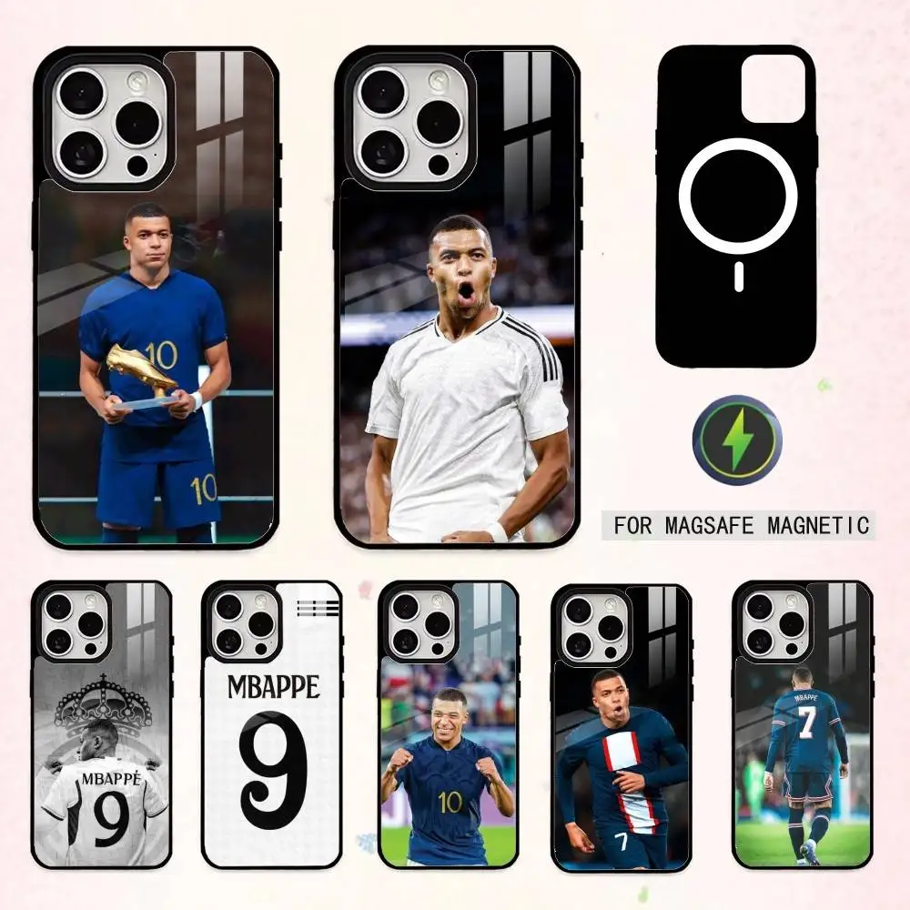

F-Football Star M-MbappeS-S Phone Case For iPhone17,16,15,14,13,12,11 Plus,Pro Max Magnetic For Magsafe Wireless Charging
