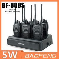 6PCS Baofeng BF-888S V2 Walkie Talkie Dual Band Portable Long Range UHF 400-470MHz USB/EU/US Ham Two Way Radio for Hunting