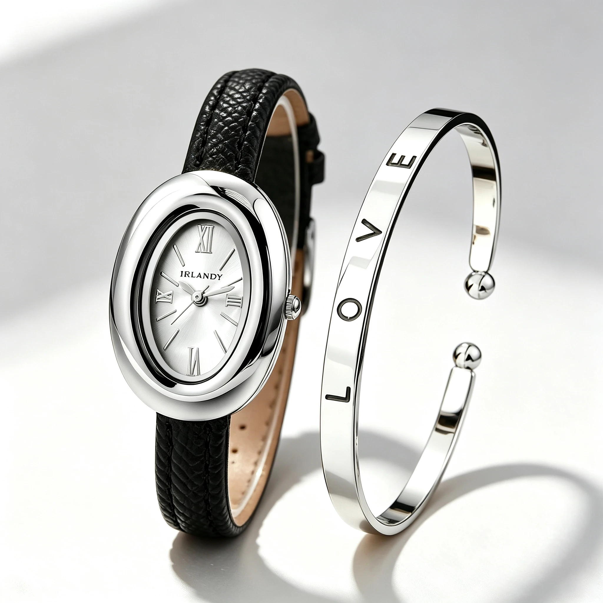 2Pcs Women's Watch Set, Fashionable & Timeless, Suitable For Eid Al‑Fitr, Easter, Christmas, Valentine's Day