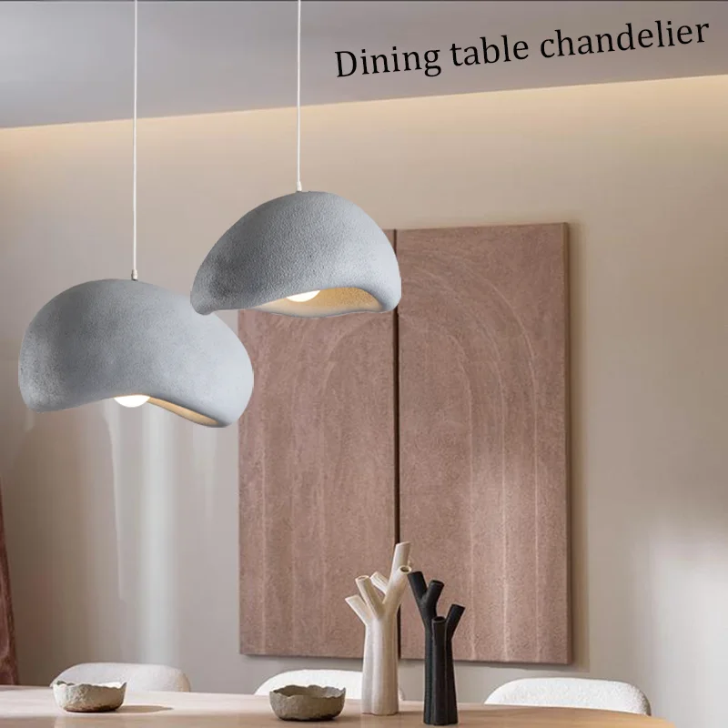 

Advanced frosted grey medium cloud resin chandelier, Nordic French ceiling indoor home life chandelier (excluding light bulb).