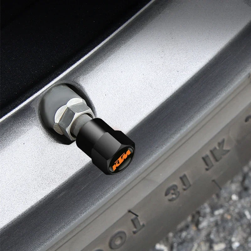 أغطية صمامات إطارات الدراجات النارية مع سلسلة مفاتيح لـ KTM Duke ADV SW RC 125 200 390 690 790 990 Super Adventure