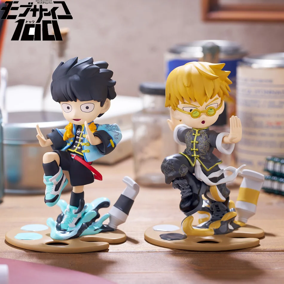 En Stock Original Mob Psycho 100 figuras de Anime Gk Reigen Arataka Q edición Kawaii modelo muñeca adornos de escritorio juguete coleccionable