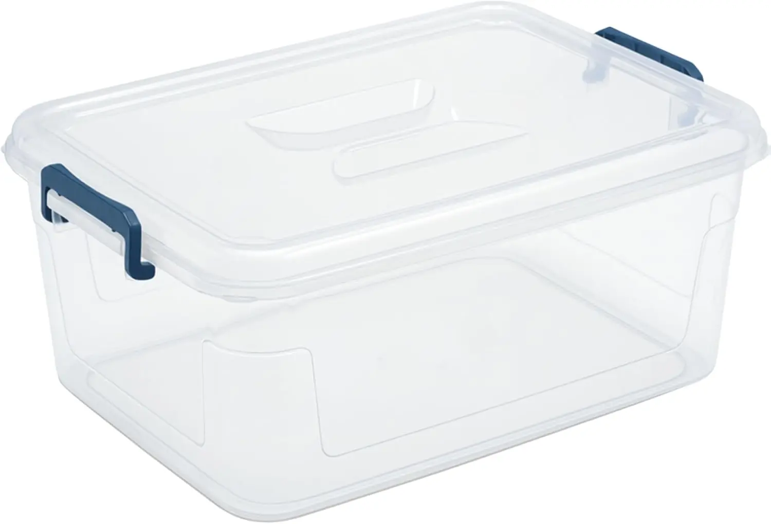 

Clear Stackable Plastic Bins with Lids - 21 Qt Storage Containers