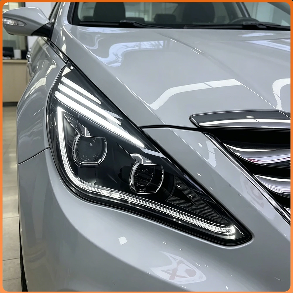 For Hyundai Sonata 8 2011-2015 Auto Headlights High Configure LED Projector Lens Car Front Lamp Assembly Upgrade Plug and Play