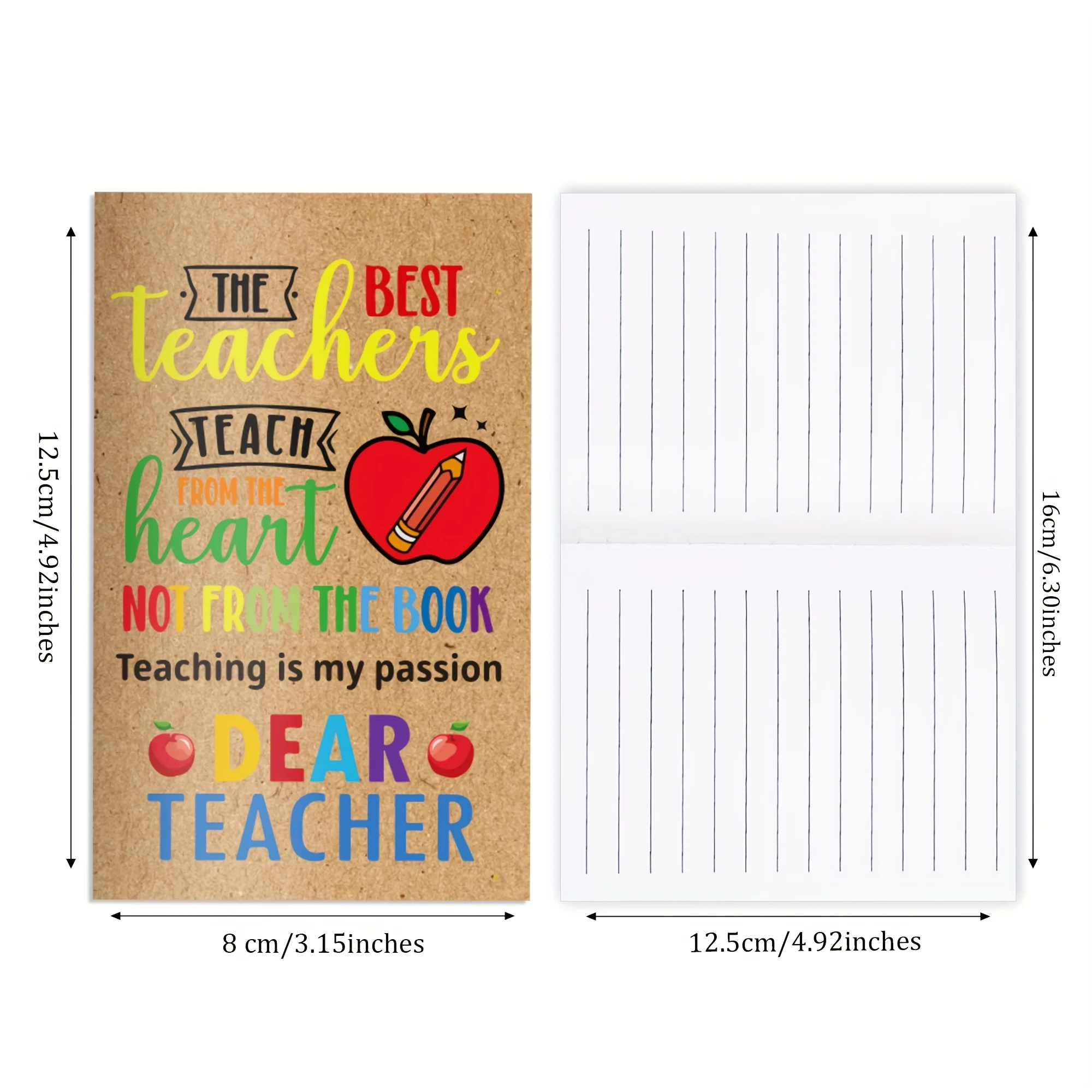 6/12/24 Mini-Notizbücher mit Lehrermotiv für Überraschungen zum Lehrertag, in Schulen, Büros, bei Partyveranstaltungen, praktische Geschenke für Feiertage – Detail 2