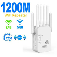 1200Mbps WiFi Repeater Dual Band 2.4G 5G Wireless Signal Extender Wifi Amplifier Router Long Range Wi-Fi Booster For Office Home