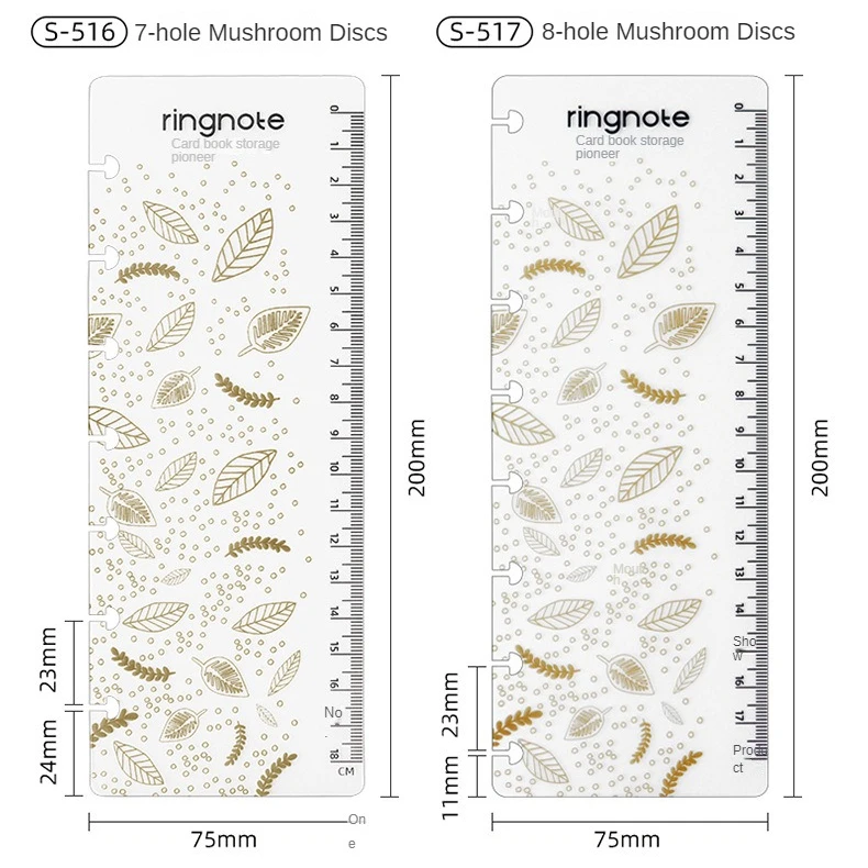유연한 눈금자 분리형 노트북, 느슨한 잎 바인딩 눈금자 문구류 액세서리, 느슨한 잎 부드러운 눈금자, 18cm, 10 개