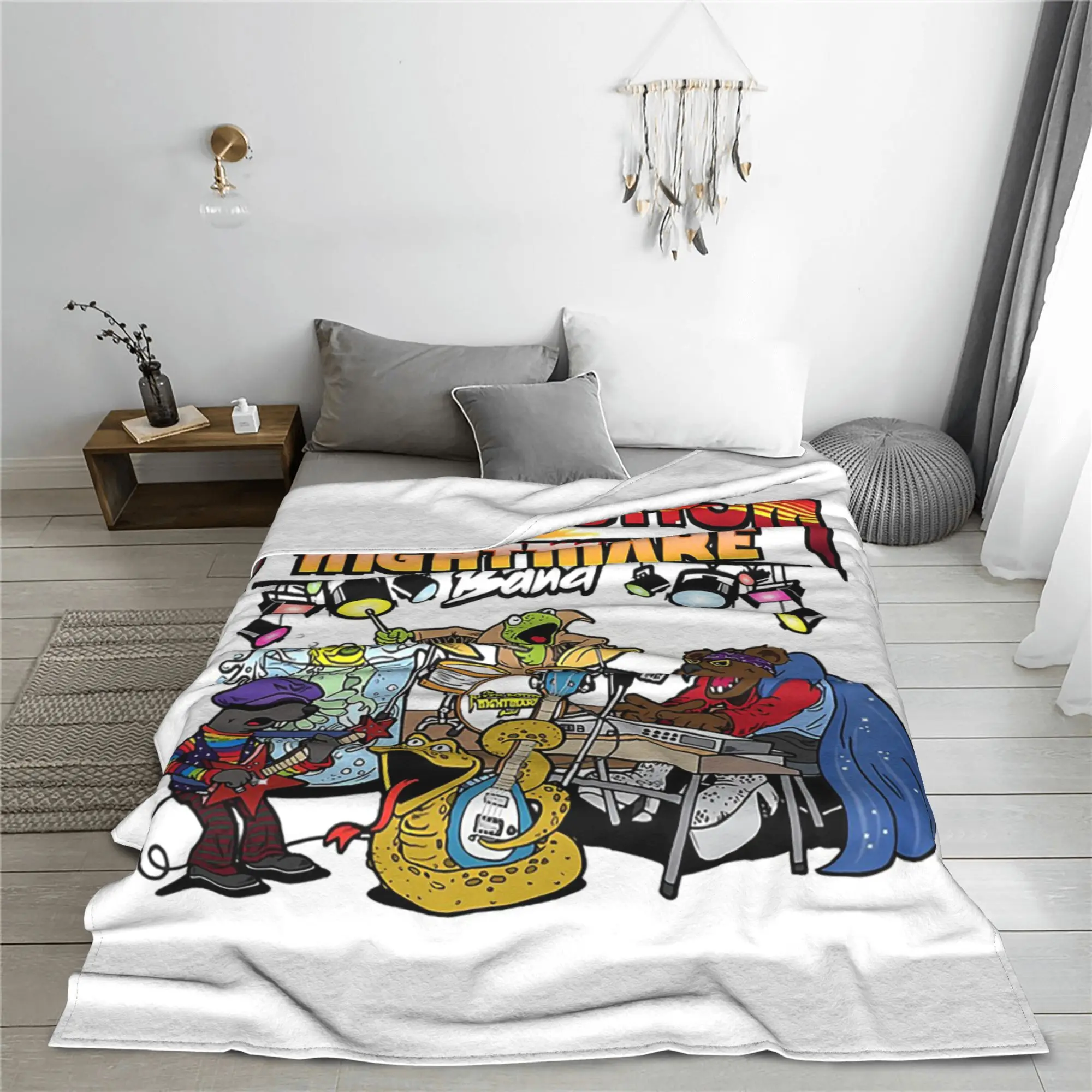 The River Bot.tom Night.mare الفرقة البطانيات خفيفة الوزن الصوف أريكة رمي بطانية للمنزل غرفة نوم مكتب يلقي المفرش لحاف #3