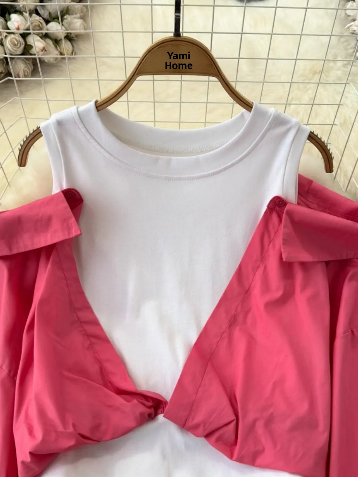 Frühling 2025, rund, Ne-Farbe, Blo Long, Sve, Bared Irt, modische, lockere Passform, mittellange Freizeitbluse für Damen