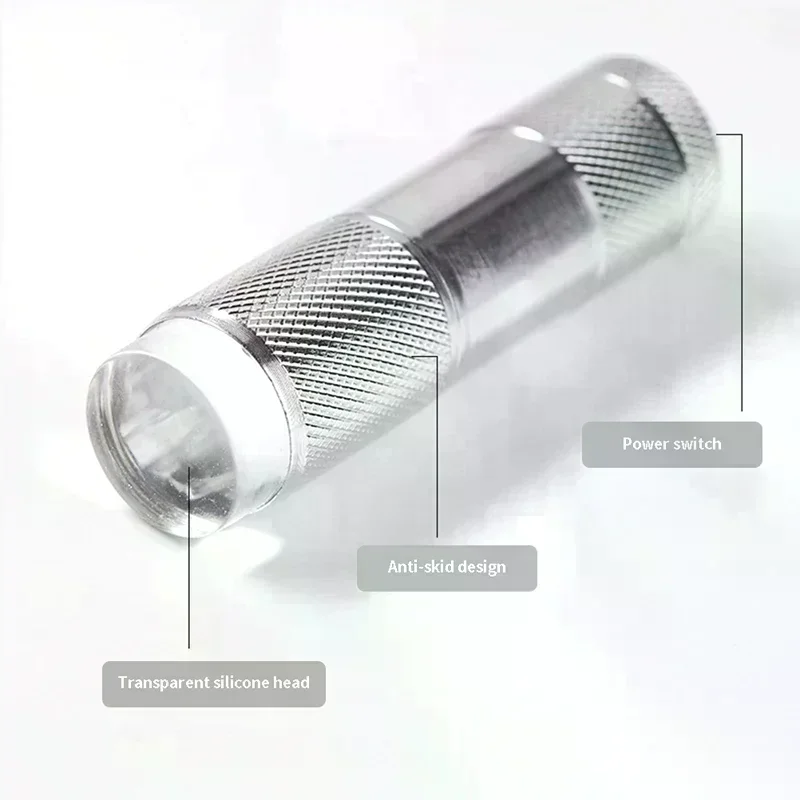 Nail Lamp Mini UV Portable Silicone LED Lamp Nail Flashlight Nail Stamper Quick Dry Lamp Silicone Handheld LED Manicure Lamp