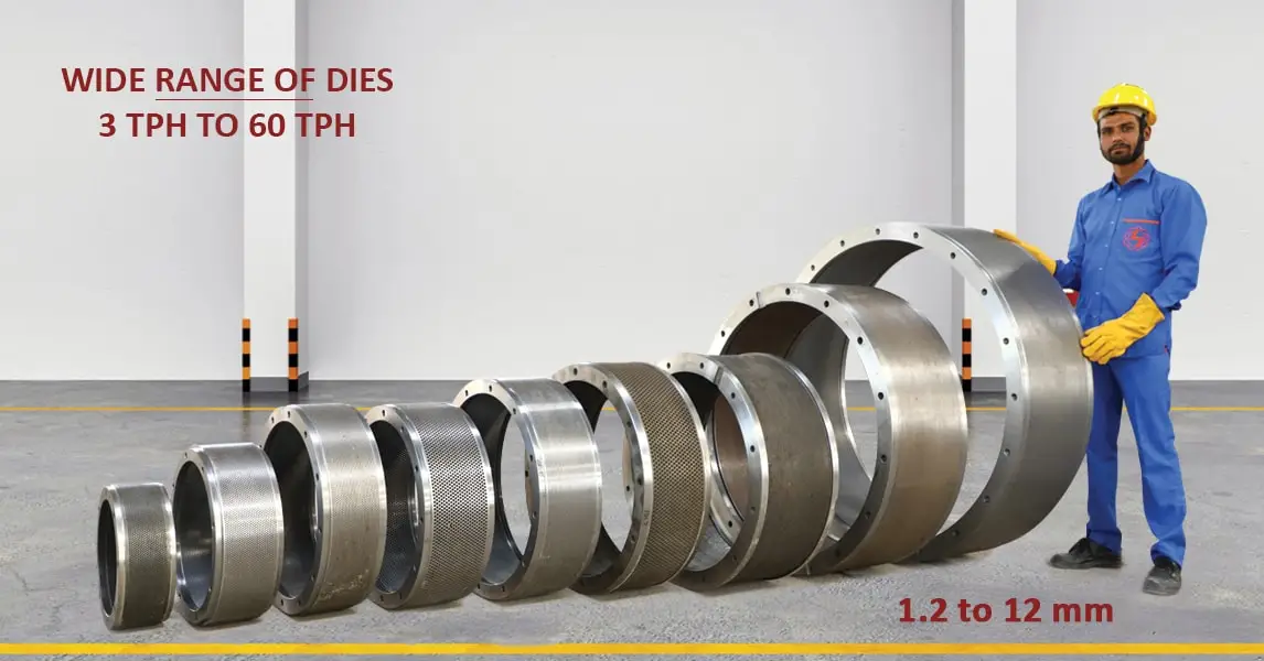 OGM-1.5 Mangimi per animali Biomassa Segatura Legno Mulino a pellet Anello per macchina Die Pellet Die OGM-0.8